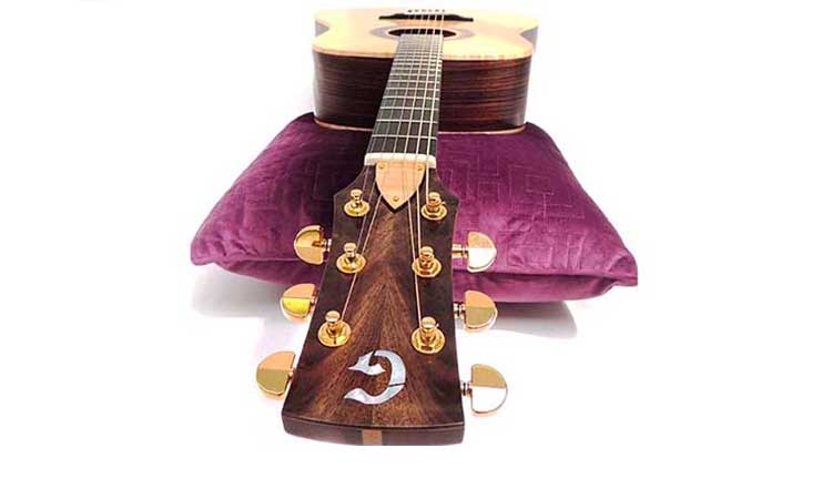 An acoustic guitar