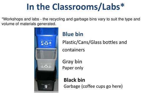 Stacked Bins in the Classrooms and Labs